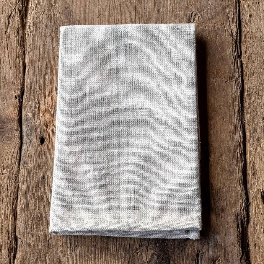 Park Hill Pewter Pin Striped Woven Linen Napkin | Amazon (US)
