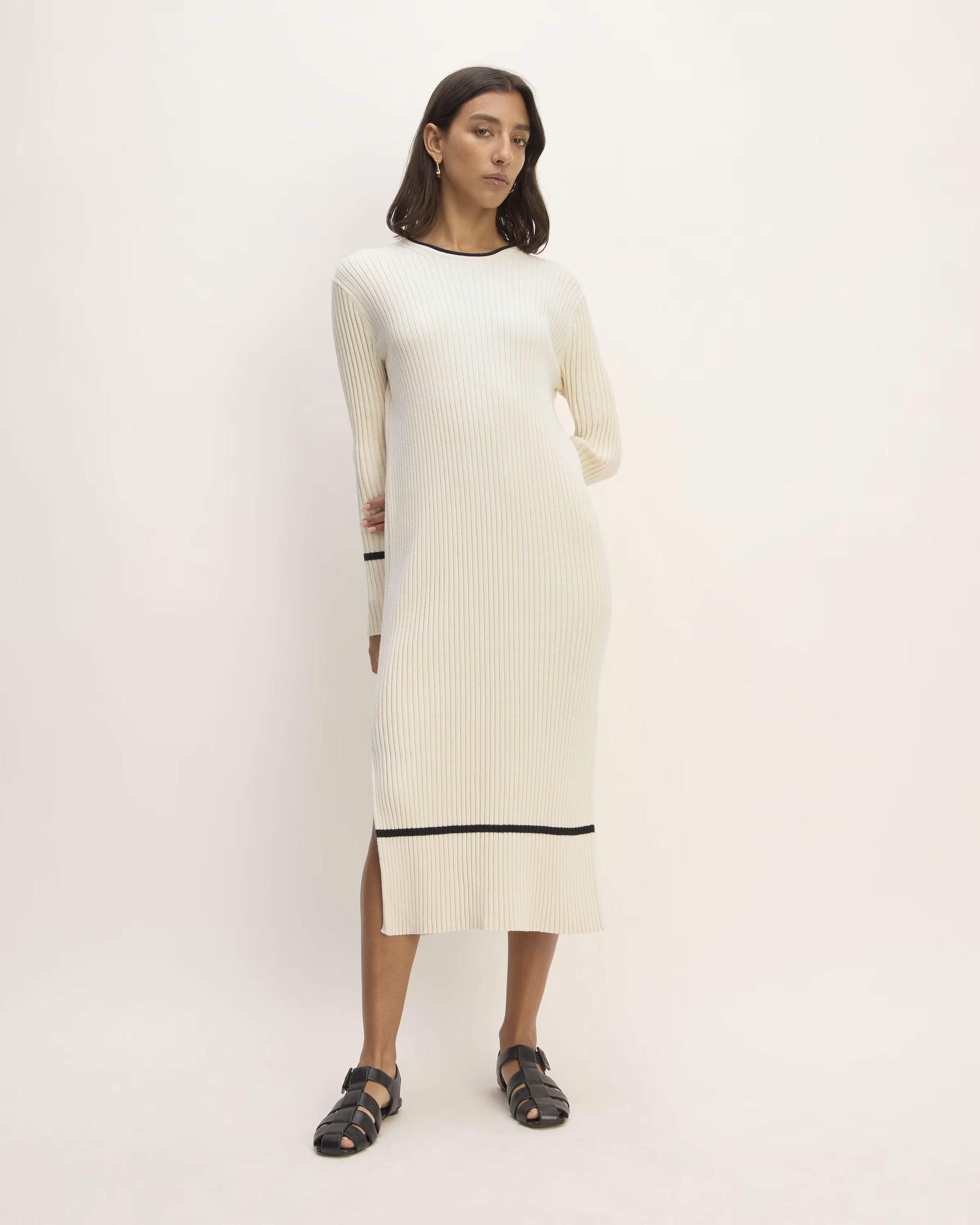 The Cotton Wide Rib Midi Dress | Everlane