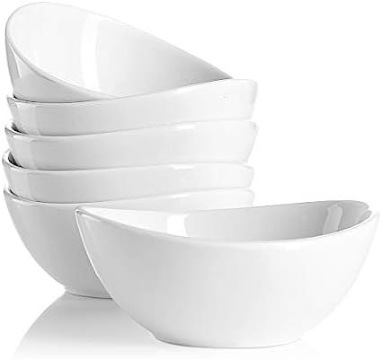 Sweese 101.001 Porcelain Bowls - 10 Ounce for Ice Cream Dessert, Small Side Dishes - Set of 6, Wh... | Amazon (US)