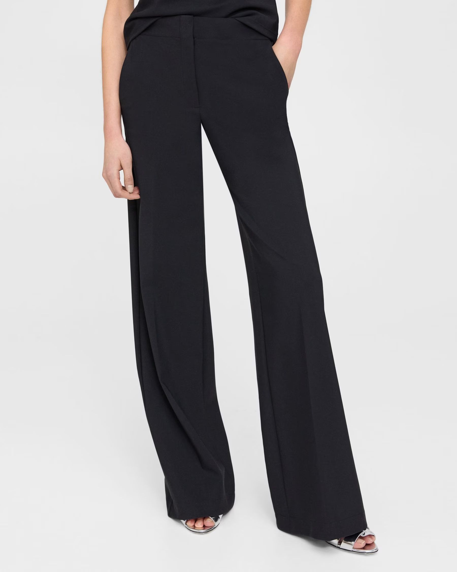 Wide-Leg Pant in Precision Ponte | Theory