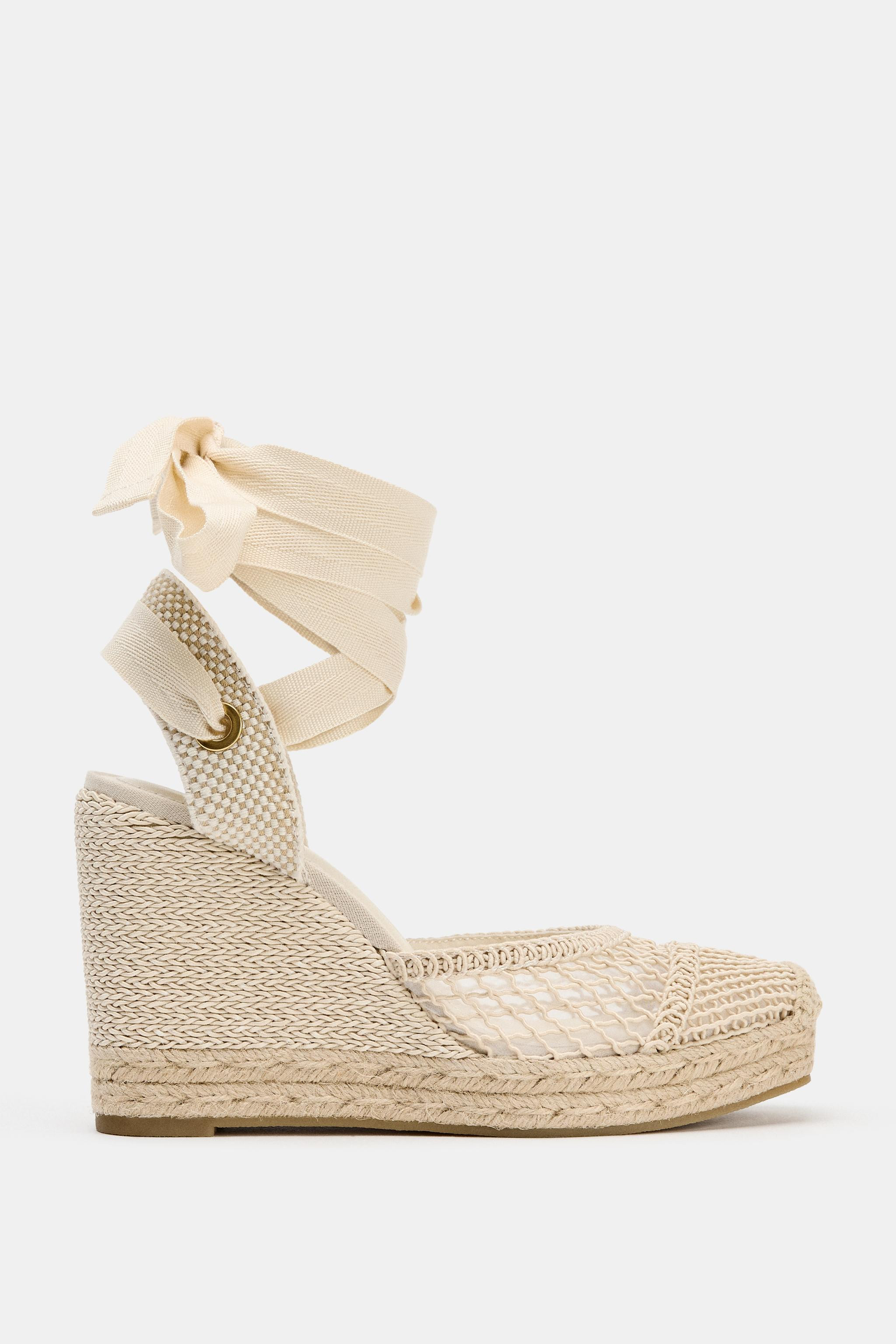 WOVEN WEDGE SANDALS | Zara US