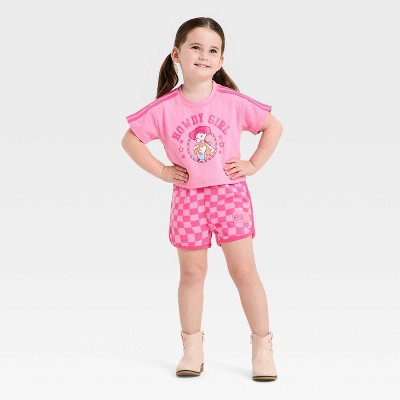 Toddler Girls' 2pc Disney Toy Story Jessie T-Shirt & Shorts Set - Pink 4T | Target