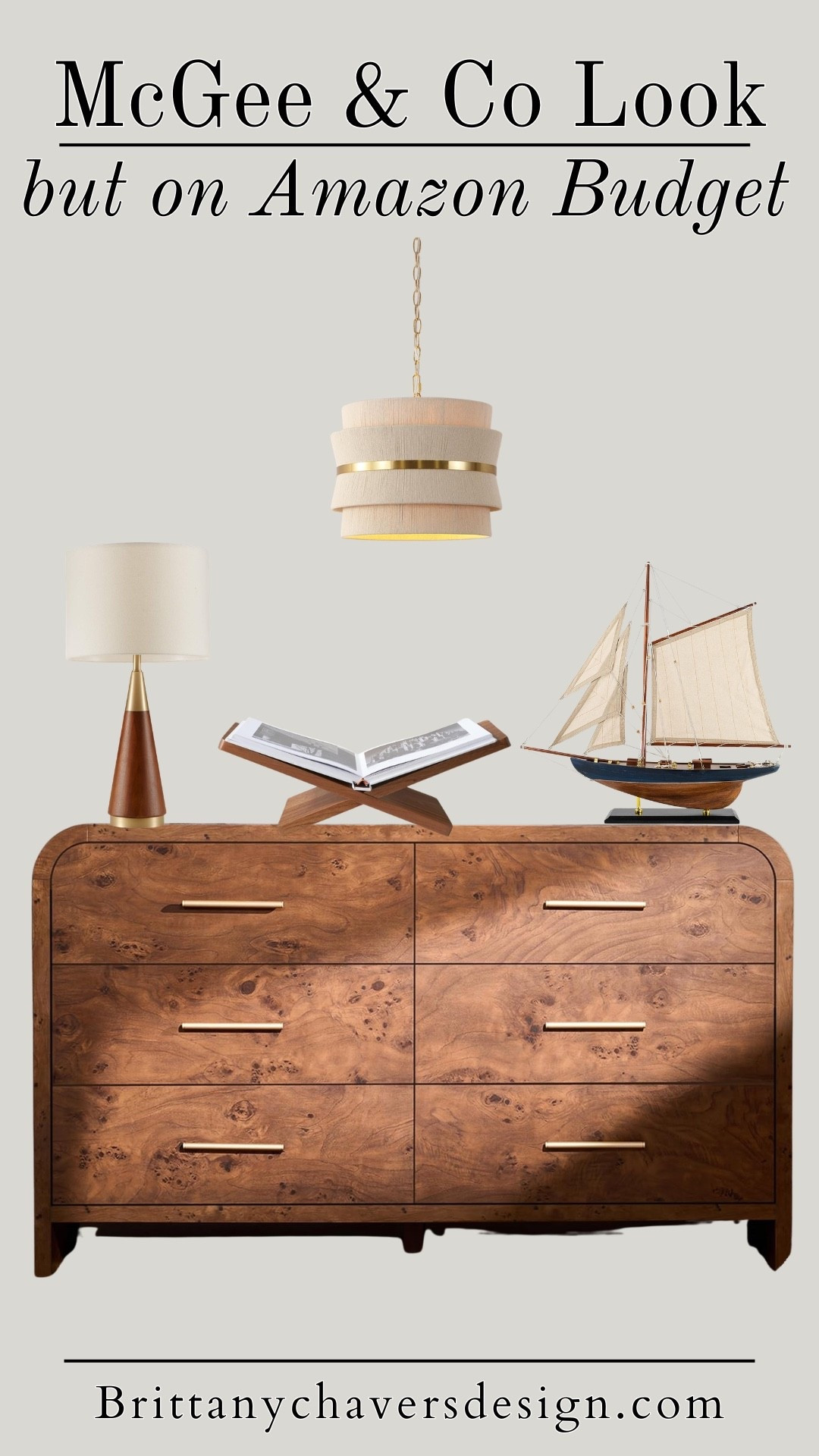 Burlwood is sooo in and you will never believe the price of this dresser! 😍 it stopped me in my tracks! I added a sail boat for that summer nautical find and natural other touches! All affordable and all from Amazon 

#LTKHome