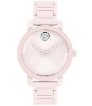 Women's Bold 2.0 Quartz Analog Pink Ceramic Bracelet Watch | Dillard's