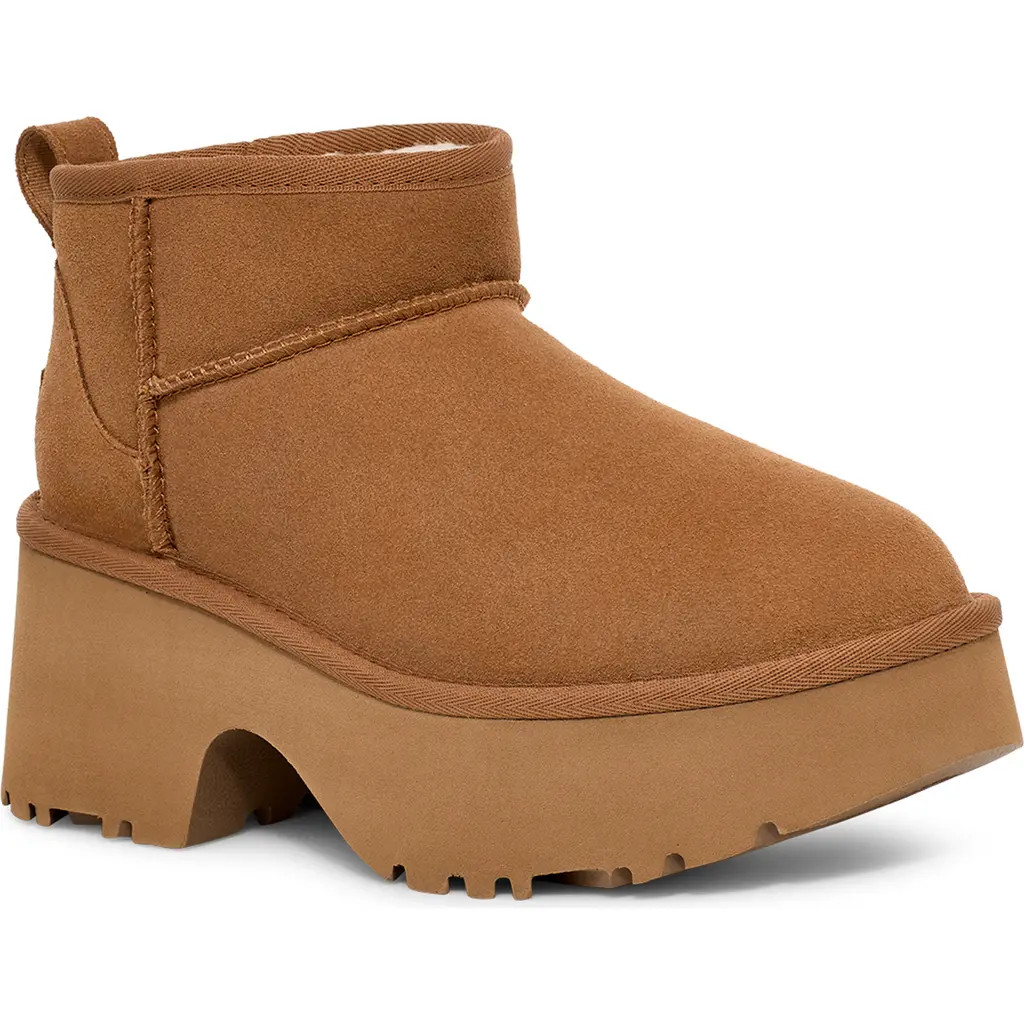 UGG(r) Classic Ultra Mini New Heights Platform Boot in Chestnut at Nordstrom, Size 8 | Nordstrom