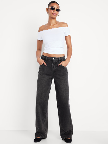 Mid-Rise Slouchy Wide-Leg Jeans | Old Navy | Old Navy (US)