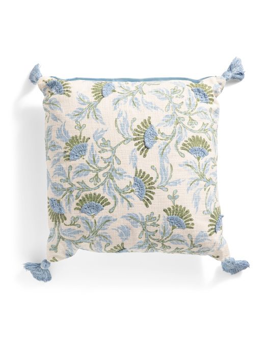 20x20 Embroidered Pillow | TJ Maxx