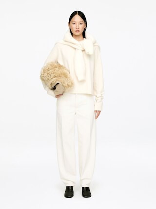 Tailored Denim Trousers – Off White – Women – ARKET GB | Arket UK