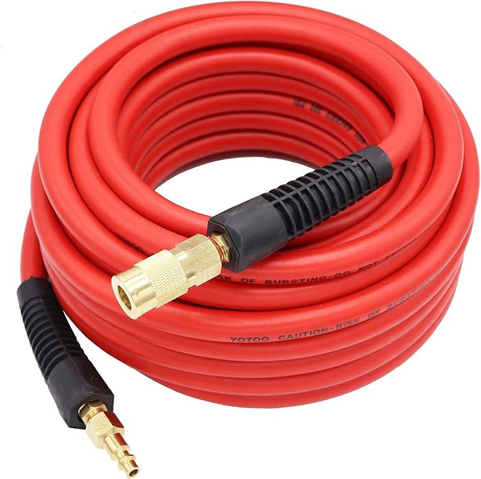 YOTOO Hybrid Air Hose 3/8-Inch by 50-Feet 300 PSI Heavy Duty, Lightweight, Kink Resistant, All-We... | Amazon (US)