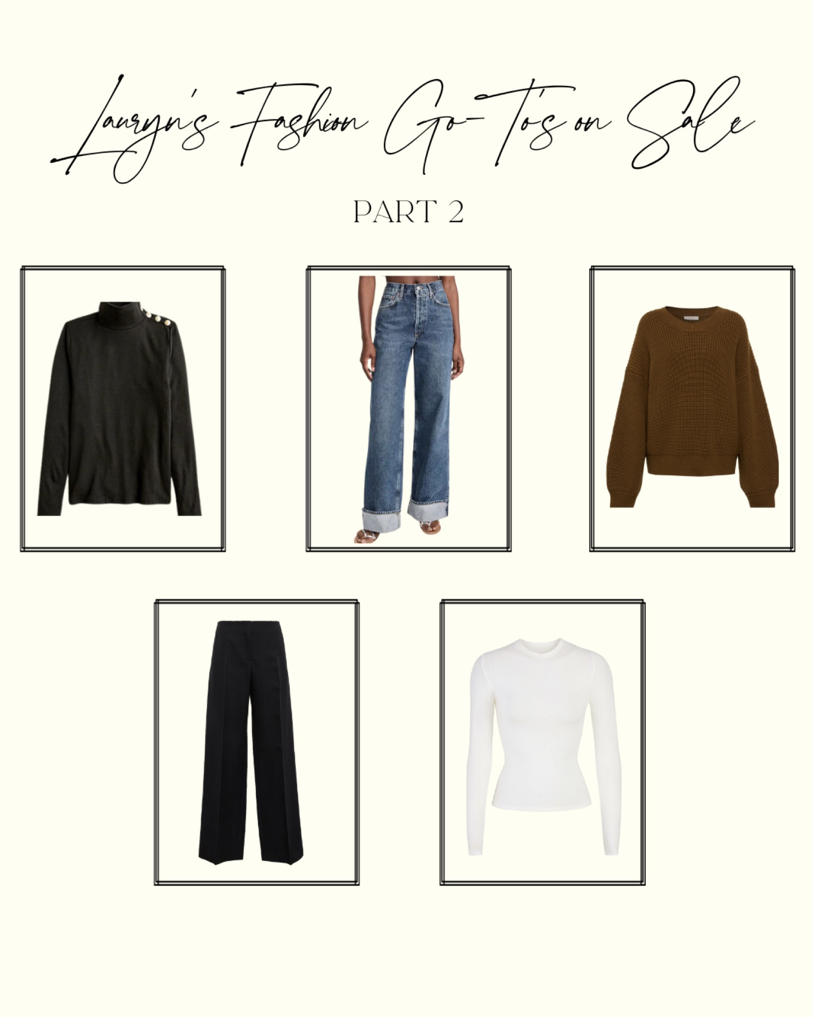 Lauryn’s Fashion Go-Tos Sale

#LTKstyletip #LTKCyberWeek