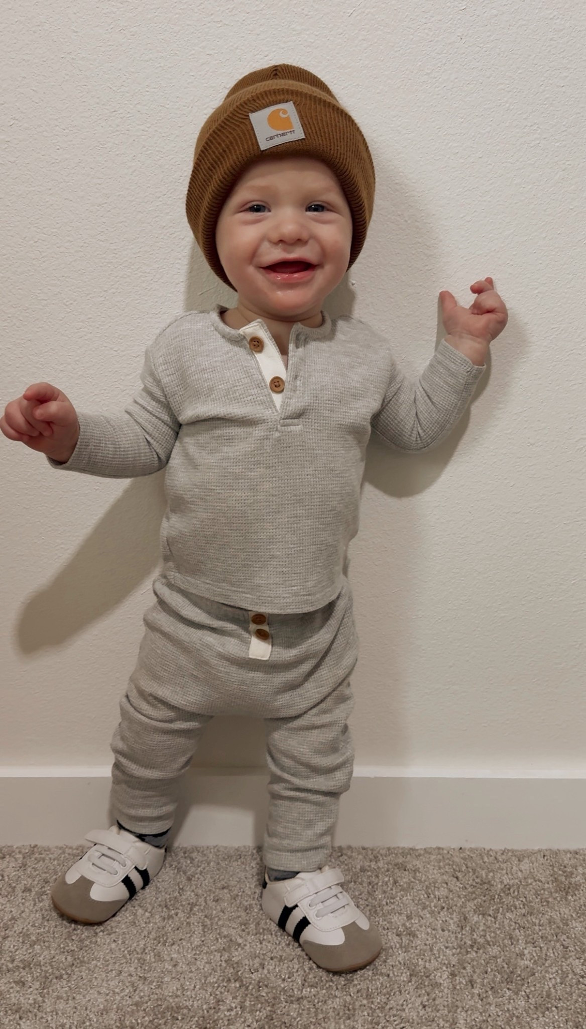 Baby in a carhartt hat 🥹

#LTKBaby #LTKFamily #LTKKids