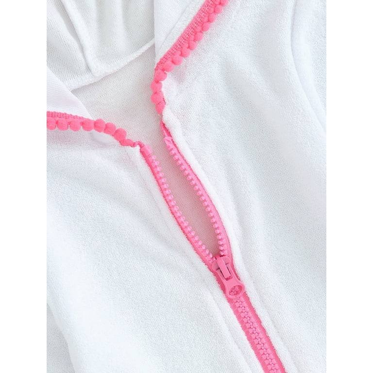 WERNZATT Toddler Little Girls One Piece Swim Coverups Kids Zip-Up Hoodie Dress Beach Pool Bathing... | Walmart (US)