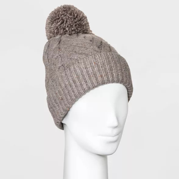 Women's Cable Knit Pom Beanie - Universal Thread™ One Size | Target