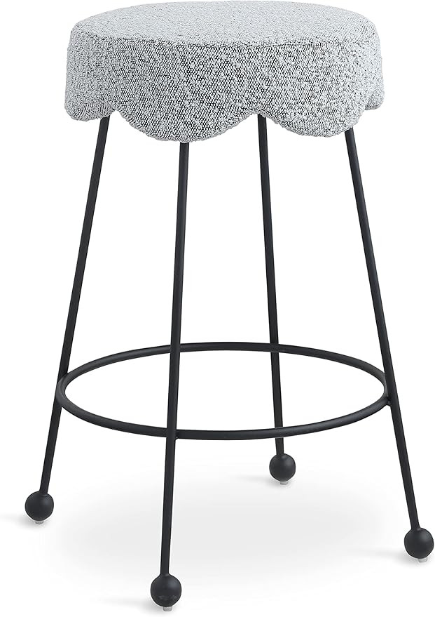 Meridian Furniture 513Grey-C Fleur Collection Modern | Contemporary Boucle Fabric Upholstered Cou... | Amazon (US)