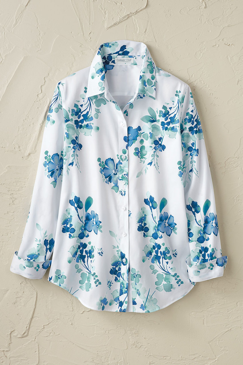 Spring Serenity No-Iron Shirt | Coldwater Creek