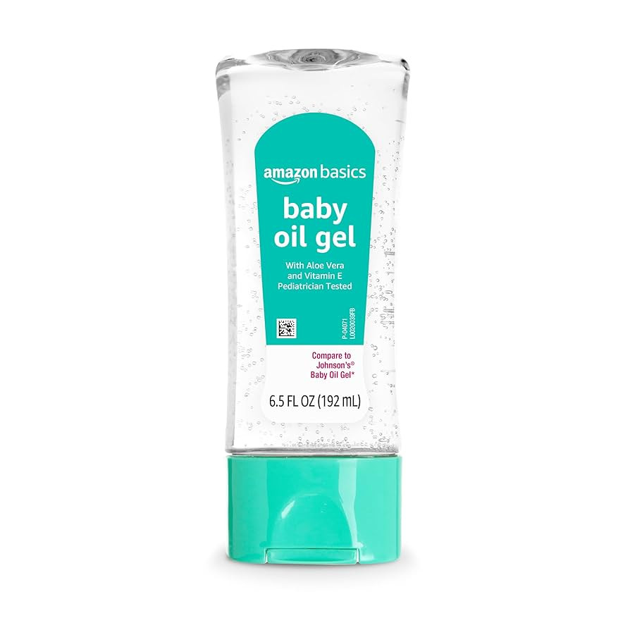 Amazon Basics Baby Oil Gel with Aloe Vera & Vitamin E, 6.5 Fl Oz (Pack of 1) (Previously Solimo) | Amazon (US)