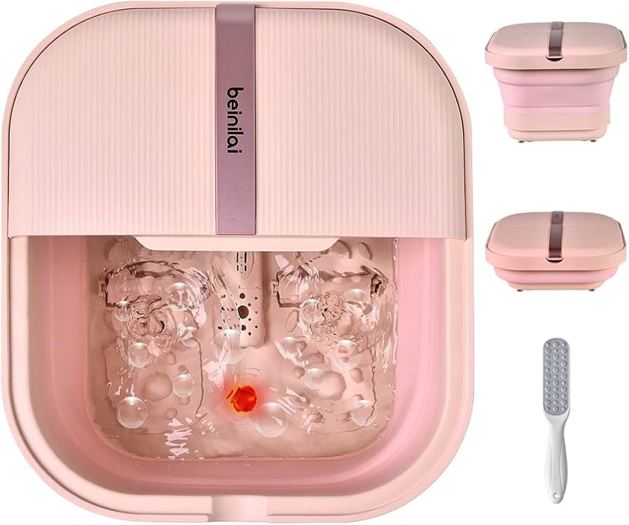 Beinilai Foot Bath Spa with Heat, Bubble Massage and Vibration,Collapsible Foot Soak Tub,2 Feet R... | Amazon (US)