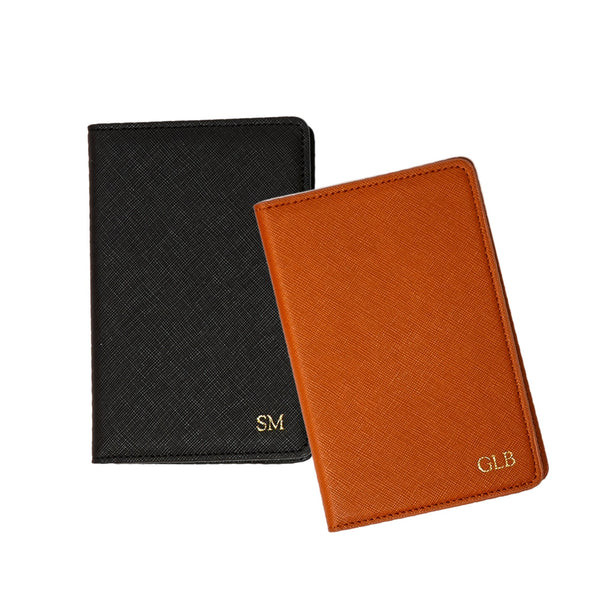 Passport Holder with Gold Foil Monogram | Sprinkled With Pink