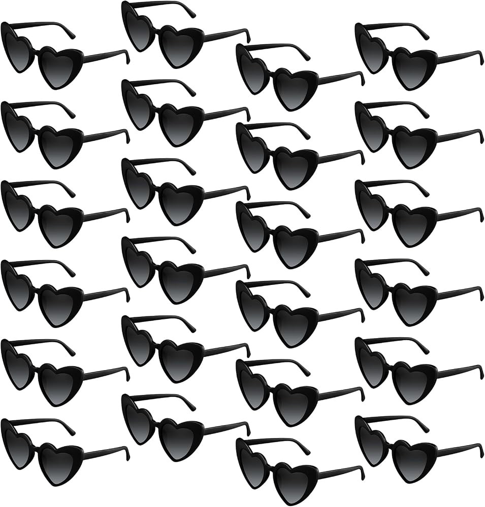 6/12/24/48 Pack Heart Sunglasses Vintage Heart Shaped Glasses Bulk Bachelorette Sunglasses for Wo... | Amazon (US)