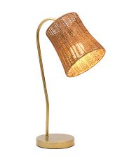 Rattan And Metal Lamp | Marshalls