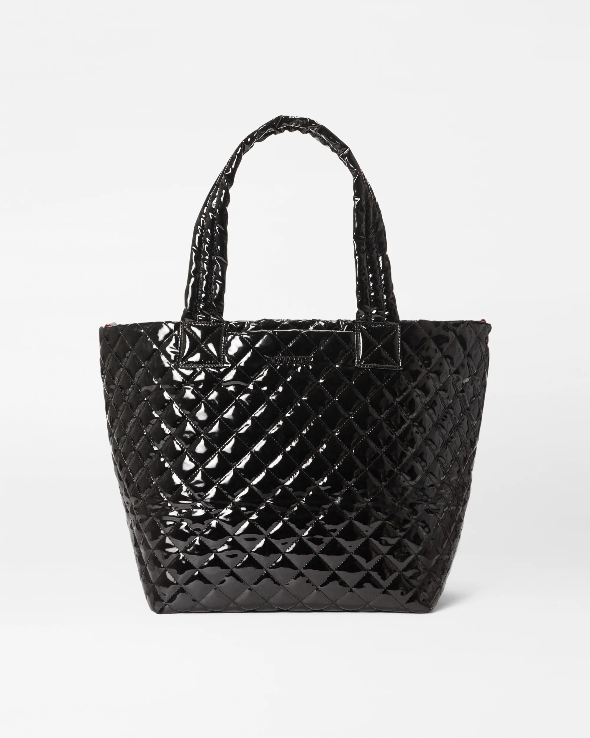Black Lacquer Medium Metro Tote Deluxe | MZ Wallace