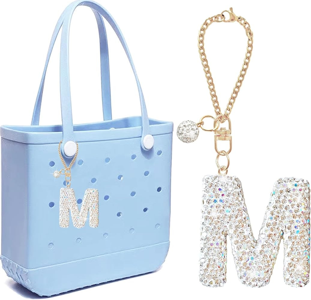 Bag Charms for Bogg Bag Accessories,Bogg Bag Charms Keychain for Women Girls,Letter Charms for Be... | Amazon (US)