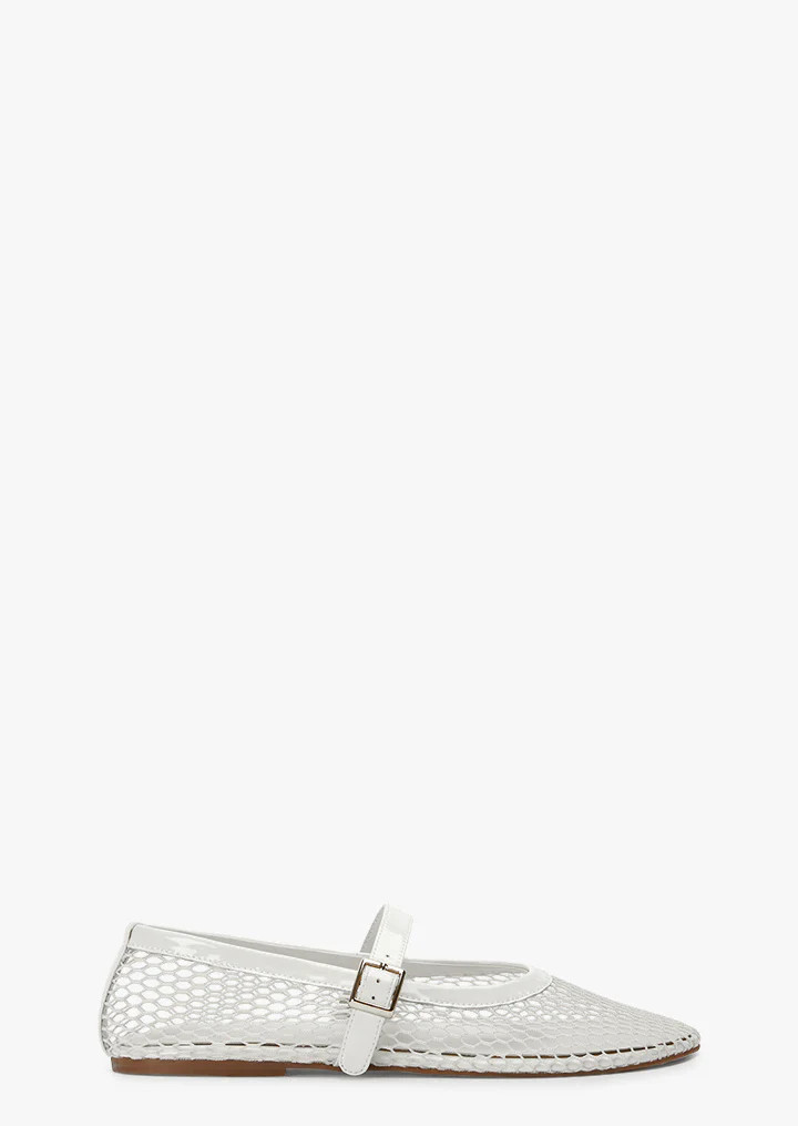 Mia White Mesh/Patent Flats | Casual Shoes | Tony Bianco USA | Tony Bianco US
