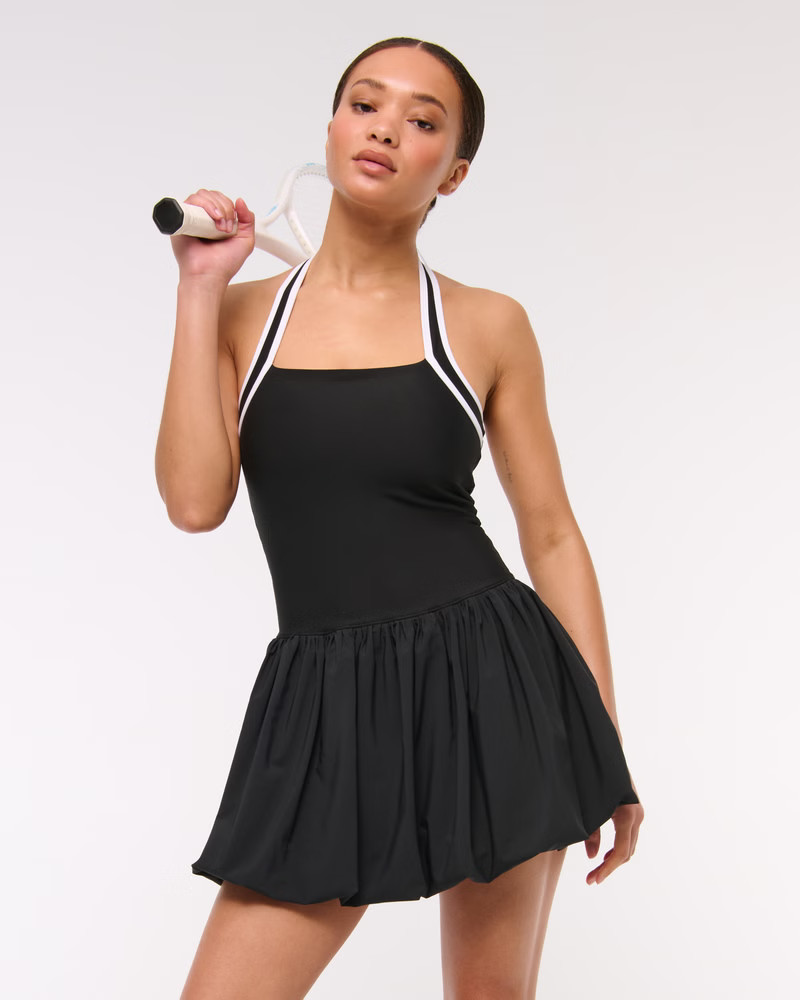 Women's YPB motionTEK Halter Bubble Hem Mini Dress | Women's Active | Abercrombie.com | Abercrombie & Fitch (US)