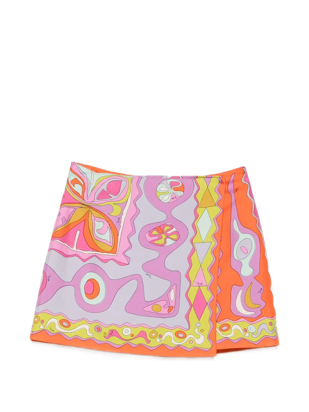 PUCCI Iride-print silk mini skirt - Pink | Farfetch Global