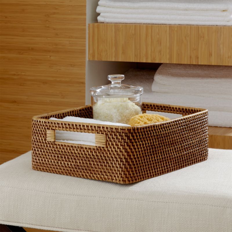 Sedona Honey Low Open Tote + Reviews | Crate and Barrel | Crate & Barrel