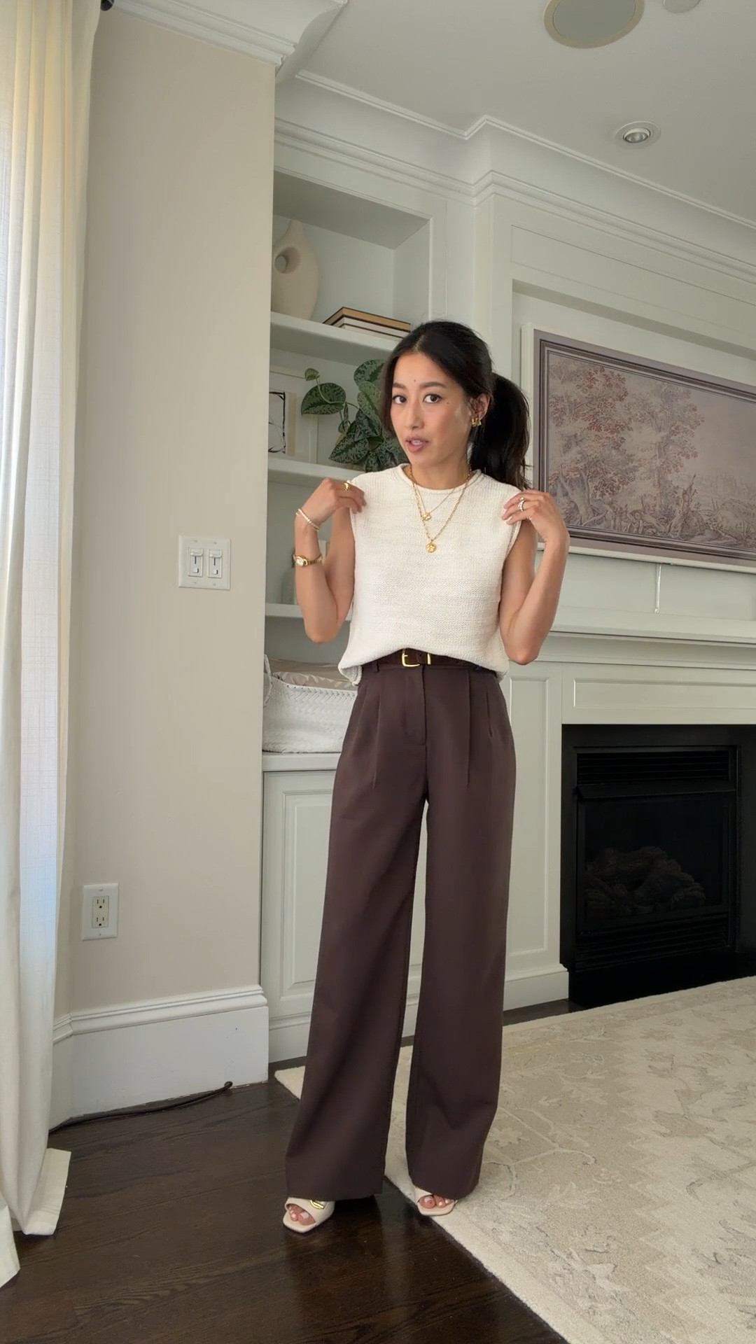 Code AFJEAN is back! Size info below
• Sloane wide leg pants 24 Short, length is longer for Short but the waist is TTS with a touch of stretch in the back 
• Abercrombie cotton rollneck sweater shell XXS, loose relaxed fit 

Summer workwear, classic summer style, petite friendly

#LTKPetite #LTKWorkwear #LTKootd