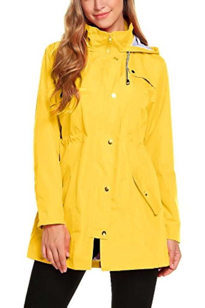 ZHENWEI Womens Lightweight Hooded Waterproof Active Outdoor Rain Jacket S-XXL | Amazon (US)