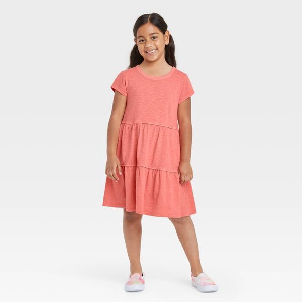 Girls' Tiered Knit Dress - Cat & Jack™ | Target