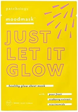 Amazon.com: Patchology Moodmask"Just Let It Glow" Facial Sheet Mask - Men and Women Face Masks Sk... | Amazon (US)