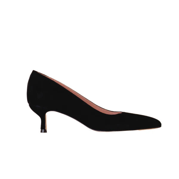 Black Suede Kitten Heel | ALLY Shoes