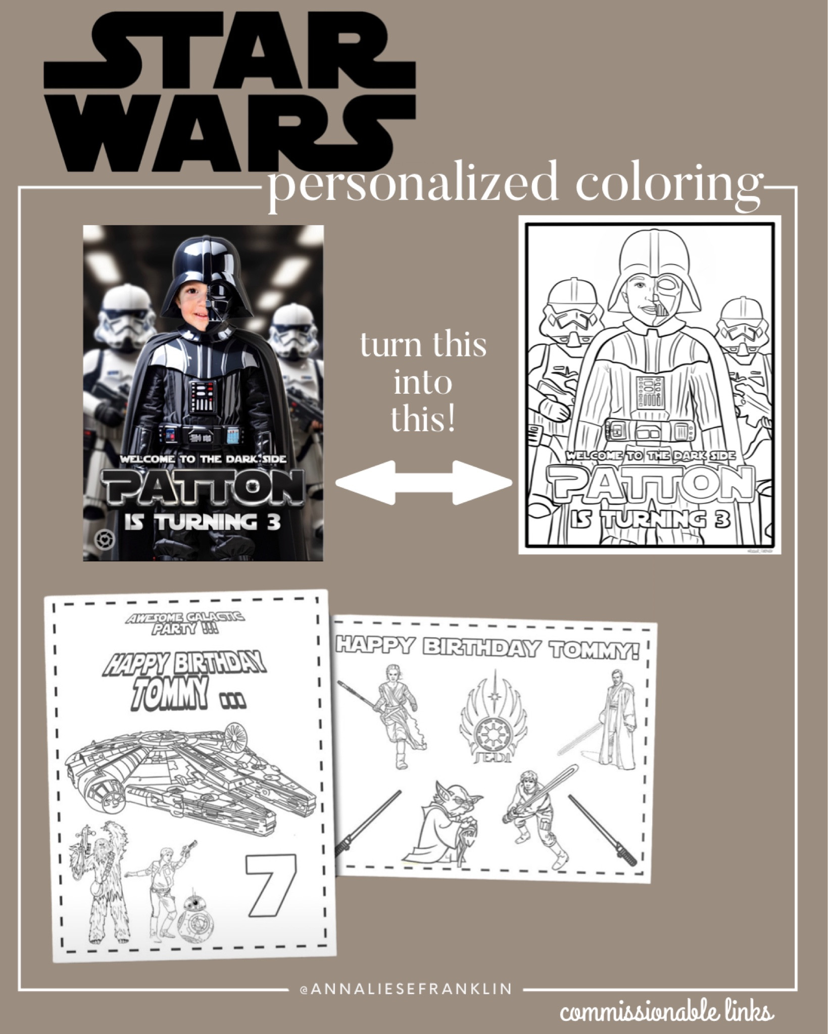Personalized star wars coloring pages • toddler Star Wars birthday party • Star Wars activities • Star Wars goody bag • Star Wars party favors • 

#LTKparties #LTKfamily #LTKkids