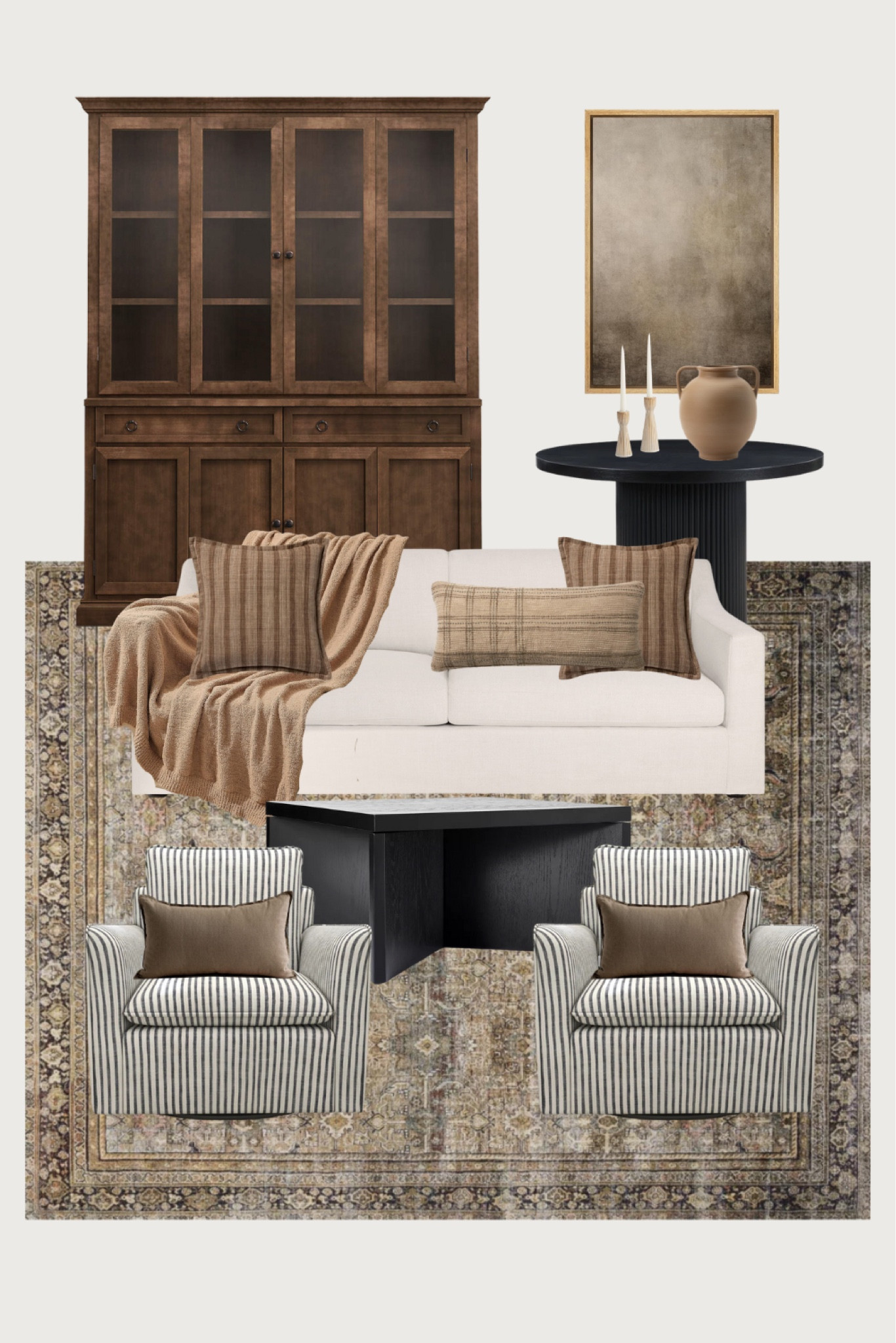 Traditional living room decor, brown wall art, moody living room, affordable living room sofa, traditional family room, affordable accent chairs, ivory sofa, Walmart home decor, brown throw pillows, styled living room, fluted accent table, amber Lewis inspired living room, loloi rug 

#LTKFamily #LTKHome #LTKHoliday