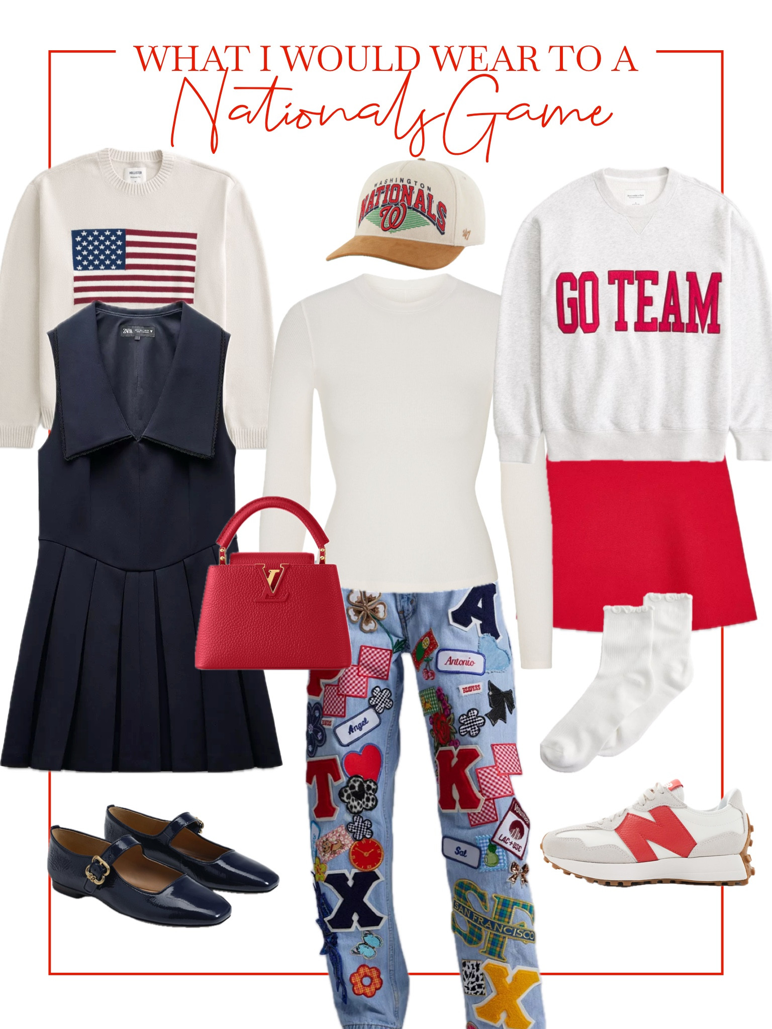 What I would wear to a Washington nationals game!

Remember I’ve been to a thousand baseball games (literally) so we aren’t doing boring and basic. Let’s stand out in a crowd and have fun with our clothes. Baseball outfits should be anything but boring 😍

Baseball outfits, statement jeans, patchwork, gameday OOTD, baseball outfit ideas, Washington DC outfits, Fourth of July outfits, casual outfits, Zara finds

#LTKSaleAlert #LTKFindsUnder50 #LTKStyleTip