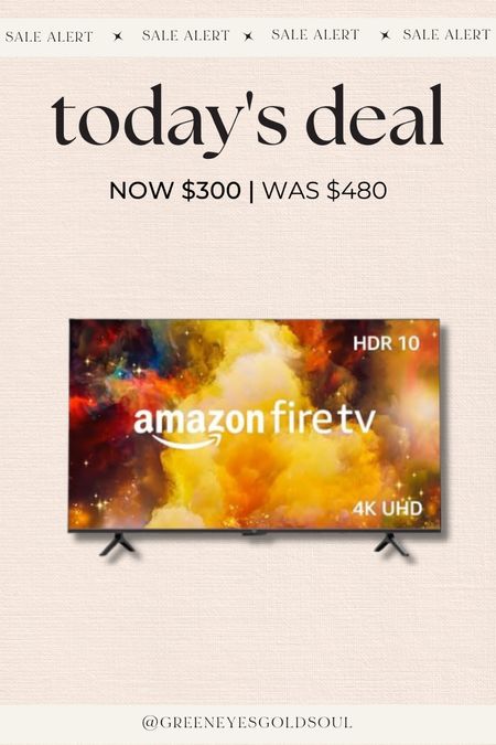 Amazon deal on Amazon fire tv ❤️
Tv, television, sale, Amazon deals, 50 in tv 

#LTKU #LTKhome #LTKsalealert