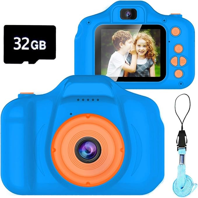 Upgrade Kids Selfie Camera, Christmas Birthday Gifts for Boys Age 3-9, HD Digital Video Cameras f... | Amazon (US)