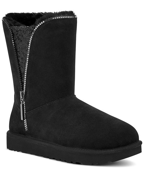 UGG® Classic Sequin Zip Booties & Reviews - Boots - Shoes - Macy's | Macys (US)