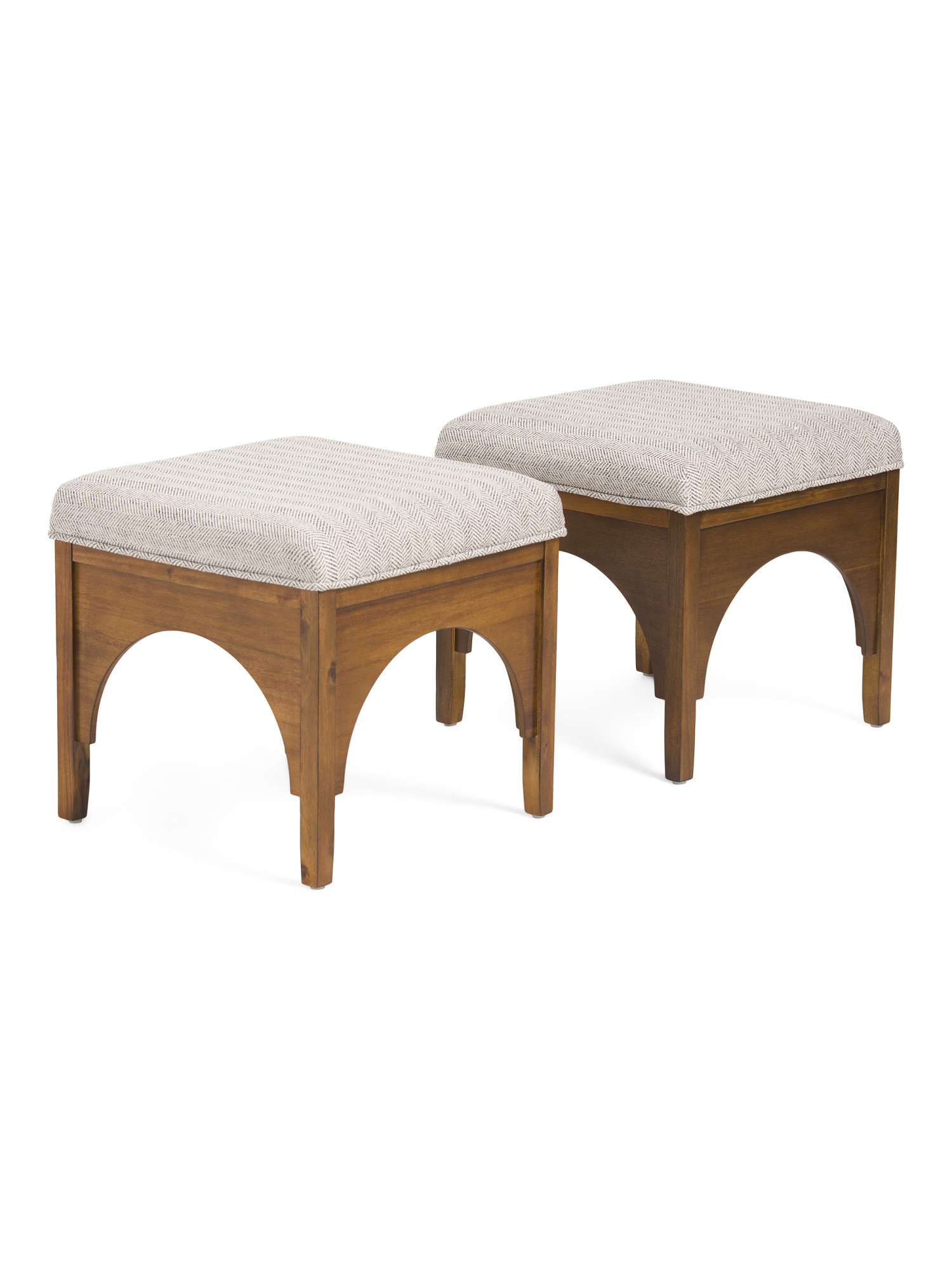 Set Of 2 15x17.5x15 Herringbone Luca Ottoman Set | TJ Maxx