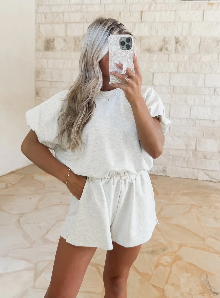 Cute City Ash Grey Short Set | CK Squared Boutique