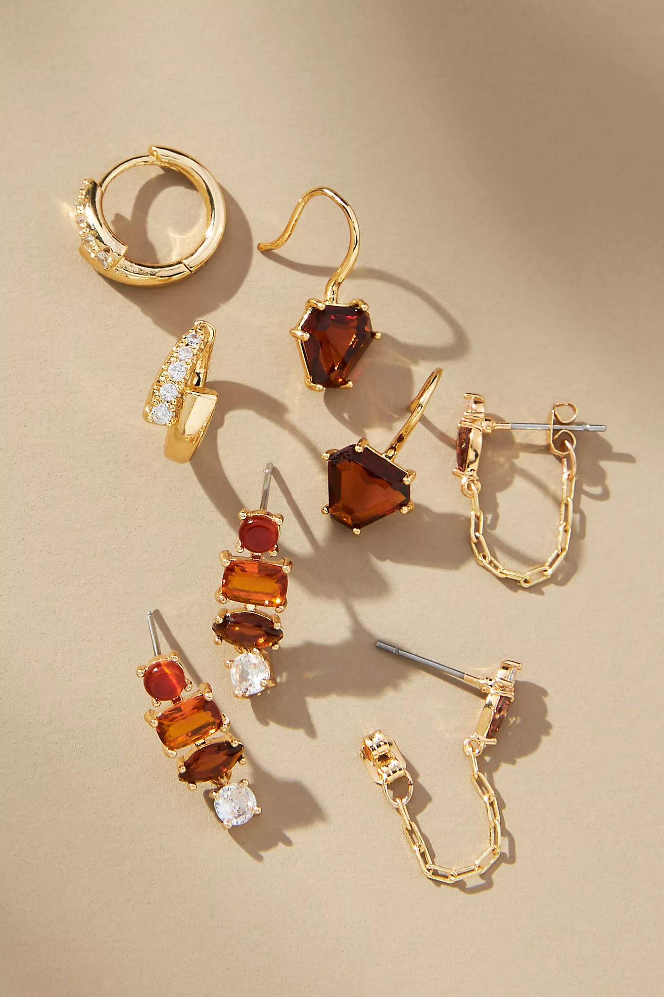 Birthstone Huggie Earrings, Set of 4 | Anthropologie (US)