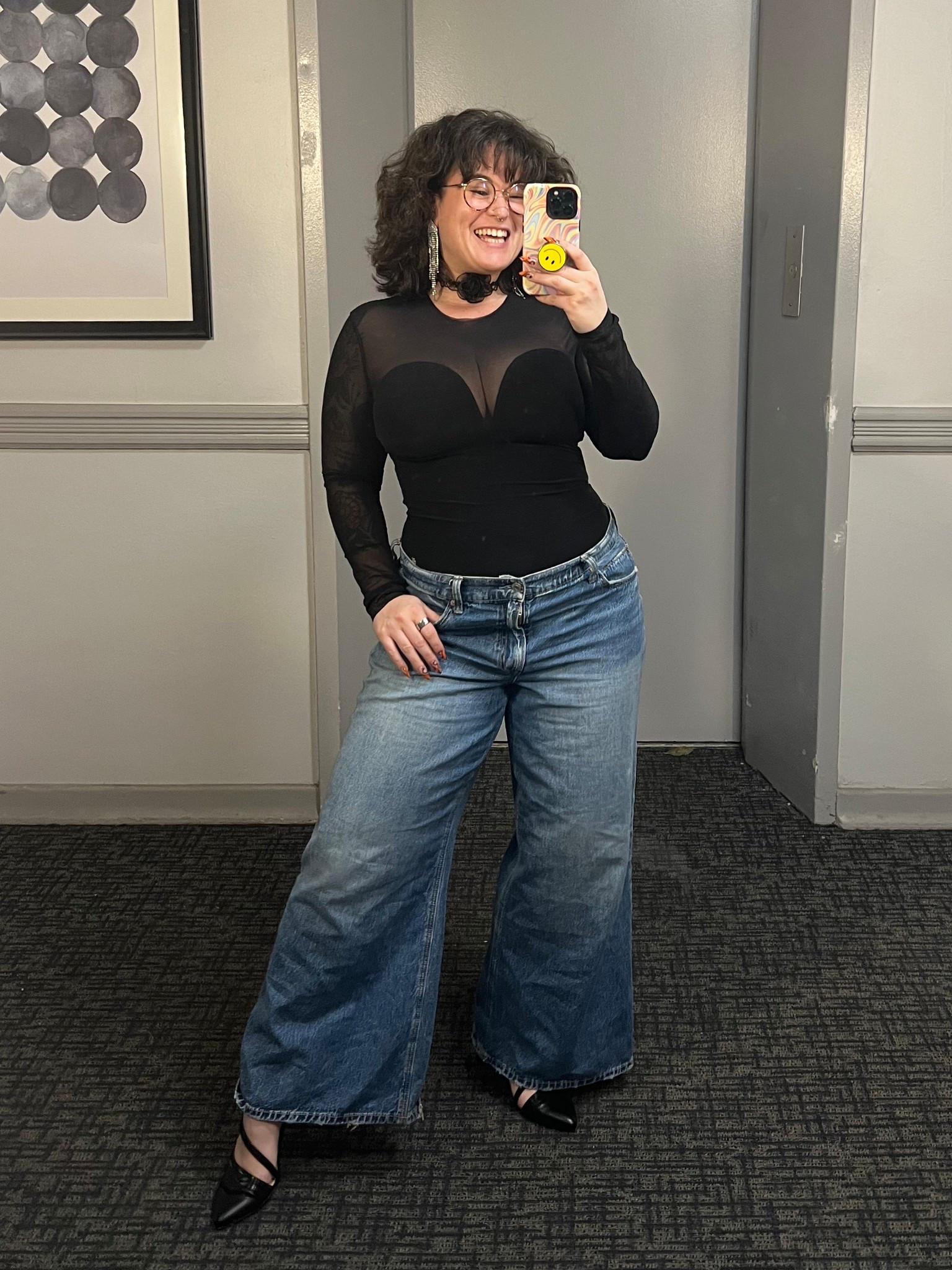 the back of this bodysuit is fully mesh so i’m very excited about the tattoo visibility!! 👀🤭 

the heels are lifestride, i have two pairs from this brand and i find them super comfy (: 

#LTKMidsize #LTKSaleAlert #LTKootd