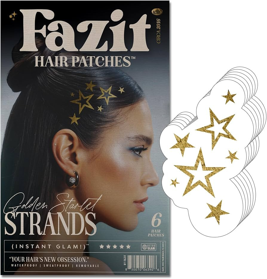 Fazit Makeup Patches - Golden Starlet - Glow Up Make-Up Patches - Cute Glitter Makeup Accessories... | Amazon (US)
