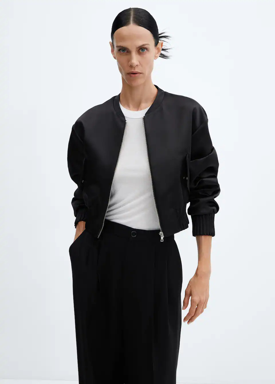 Satin-bomberjacke -  Damen | Mango Schweiz | Mango CH