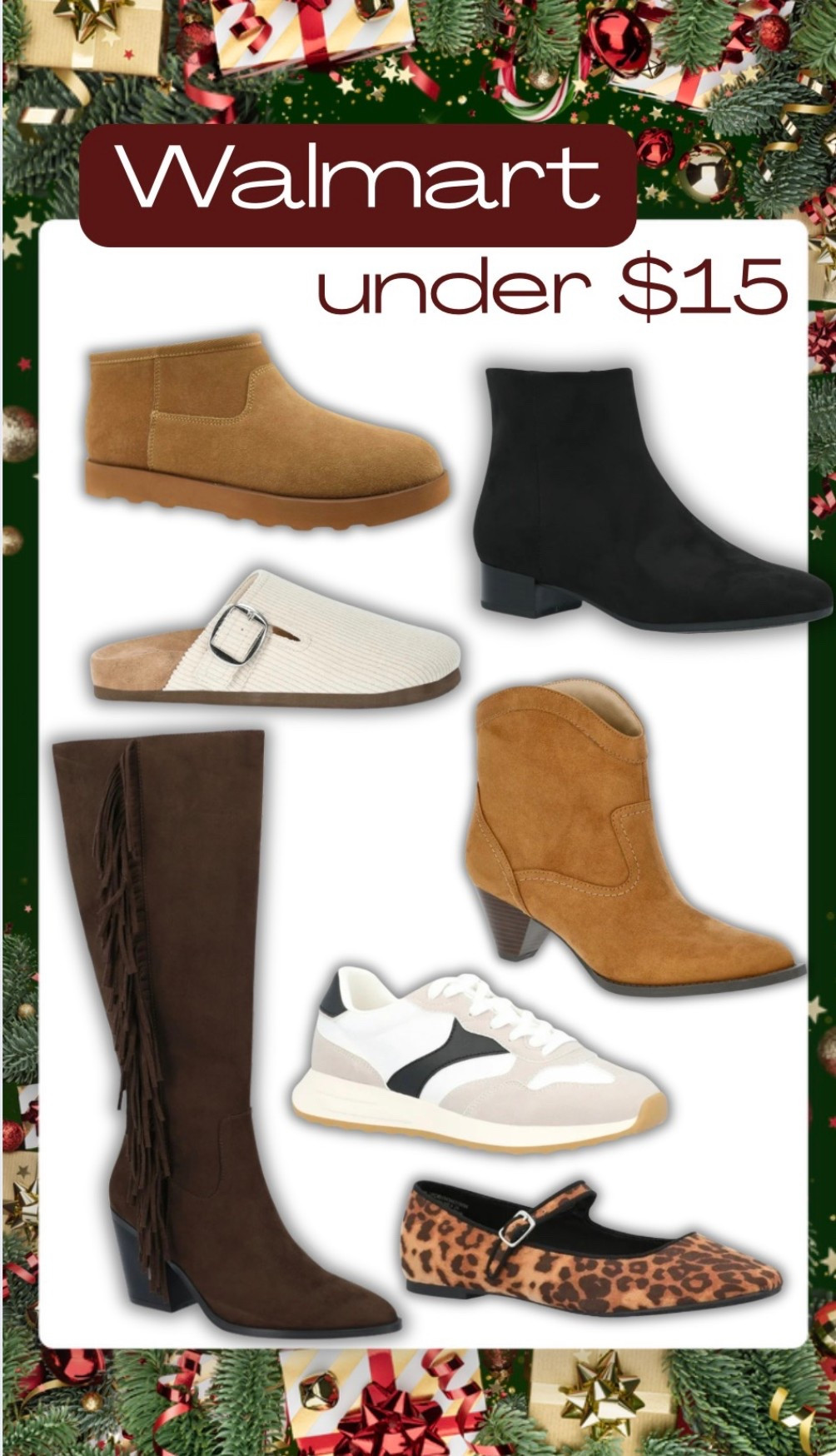 Walmart shoes now clearance priced. Less than $15

#LTKSeasonal #LTKGiftGuide #LTKHoliday