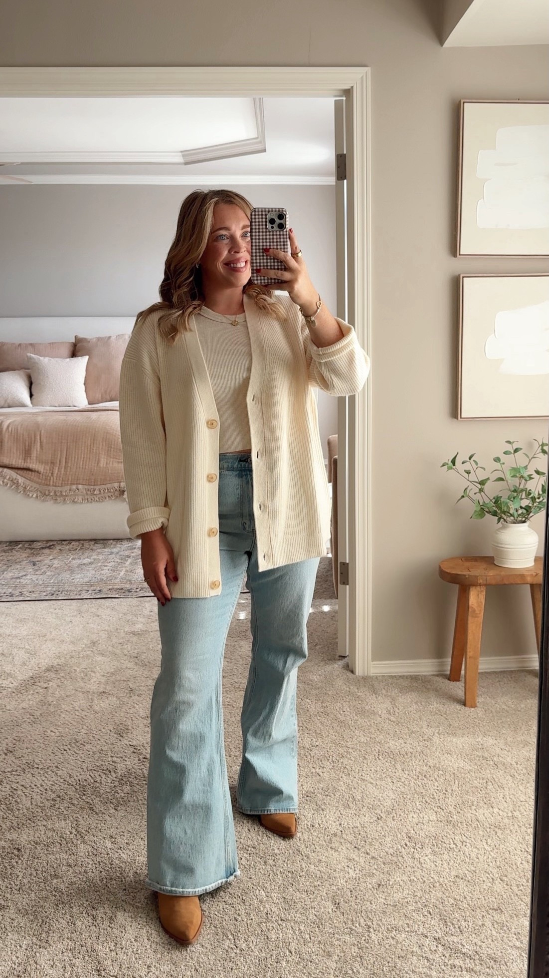 Midsize Fall Outfit 🍂🍁 The perfect cardigan for fall!! Very high quality and I can tell I’ll be wearing it all fall and winter. Wearing a size large  

#LTKMidsize #LTKStyleTip #LTKWorkwear