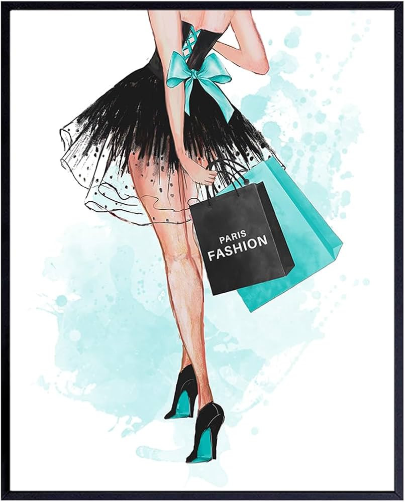 Fashion Designer Wall Decor - Poster of Glamour Woman Wall Art - High Fashion design - Glam Decor... | Amazon (US)